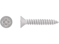 Vrut do plechu se zápustnou hlavou PH2 plný závit bíle pozink. 4,2x19 mm, 12 ks