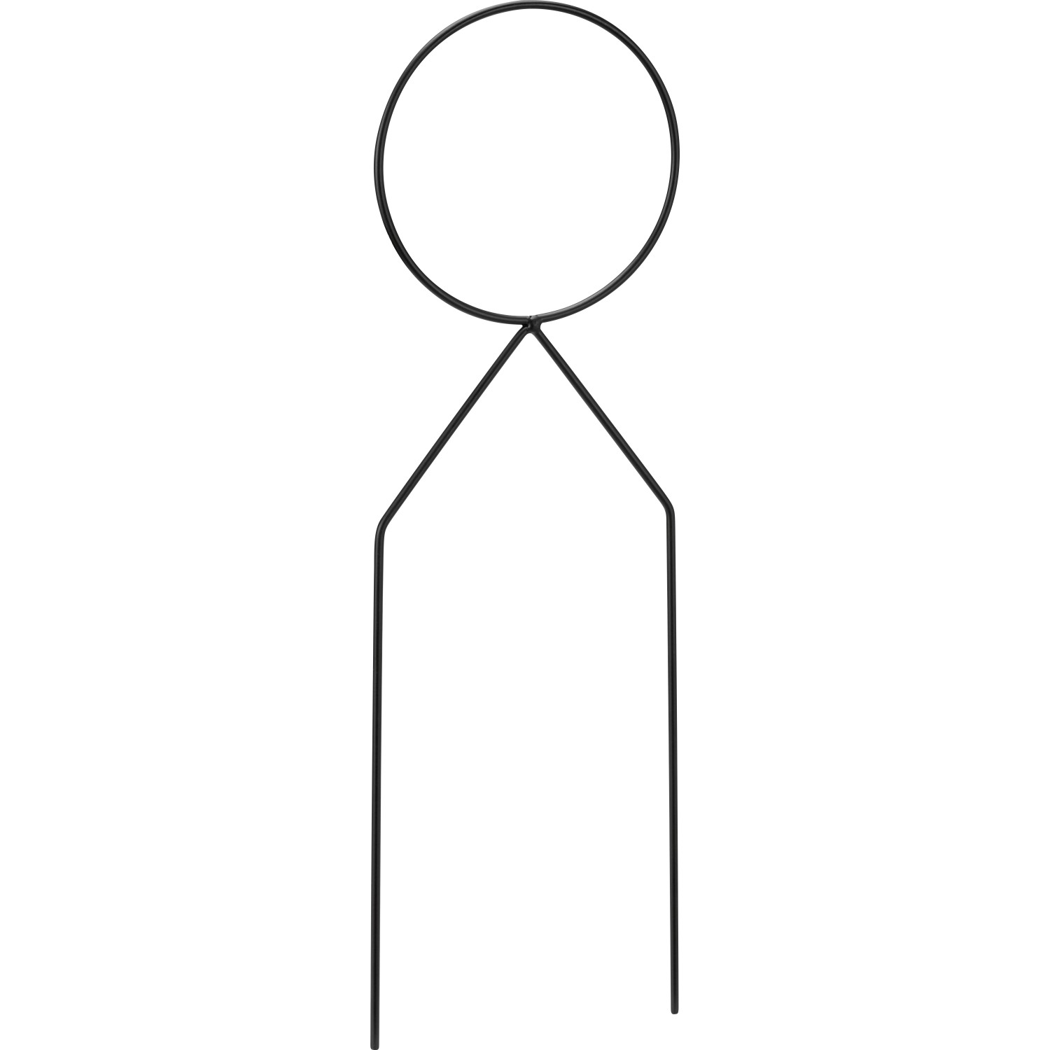 Kovová opora k rostlinám tvar č. 2, černá, 10 x 34 cm