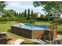 Weka Bazén z masiv. dřeva 594 A vč. schůdků a filtrace, 376 x 850 x 116 cm Weka Bazén z masiv. dřeva 594 A vč. schůdků a filtrace, 376 x 850 x 116 cm