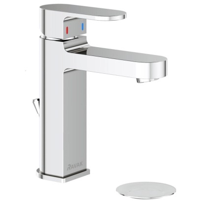 RAVAK Umyvadlová baterie Chrome CR 013.00CR s výpustí, chrom, 180 mm
