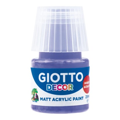 Giotto Decor Akrylová barva matná Fialová, 25 ml, matná akrylová barva pro hobby a dekorace.