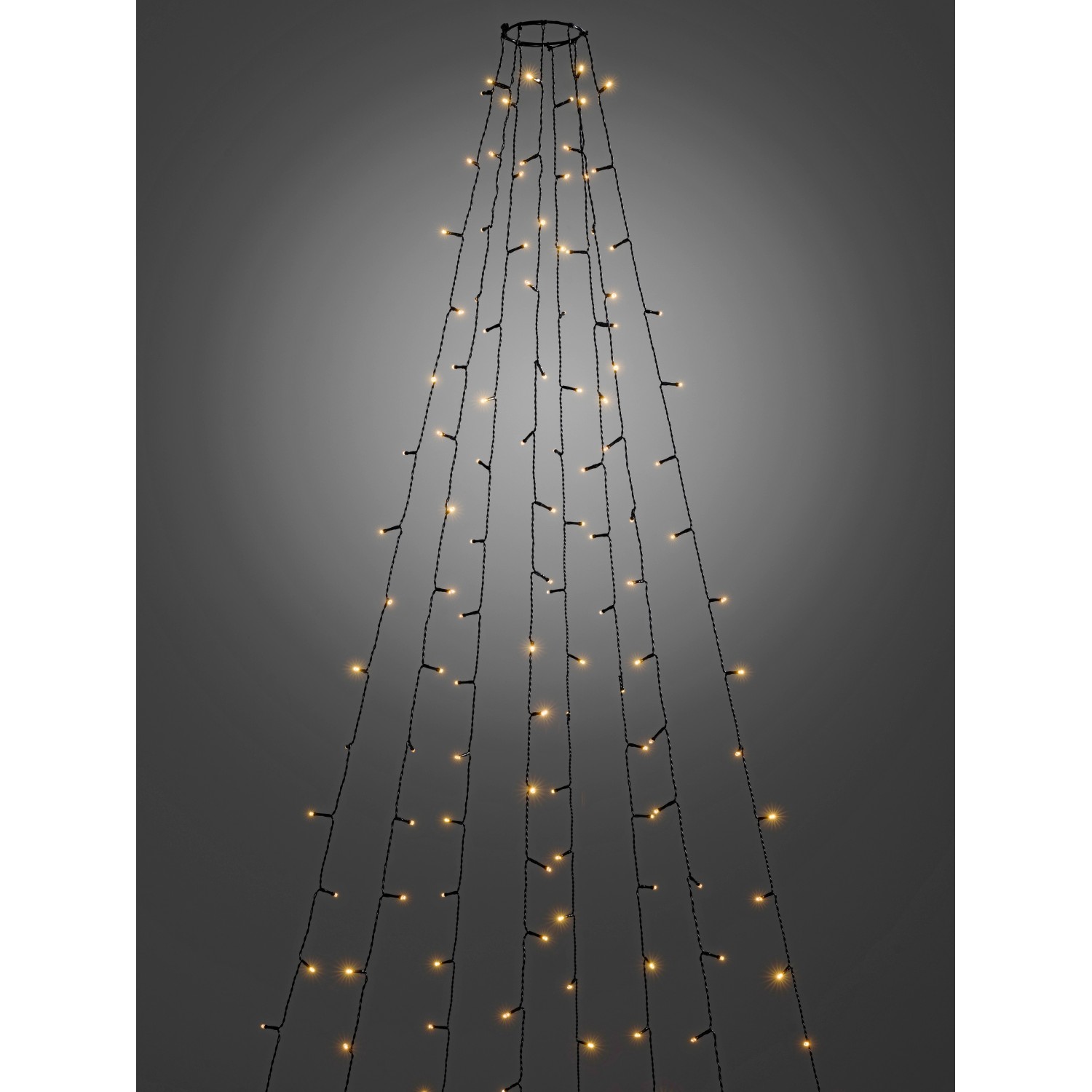 Konstsmide Kruhové LED osvětlení na stromek, jantarová, 400 diod