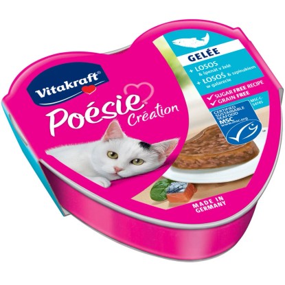 Vitakraft Vaničky pro kočky Poésie Creation losos a špenát v želé 1 x 85 g