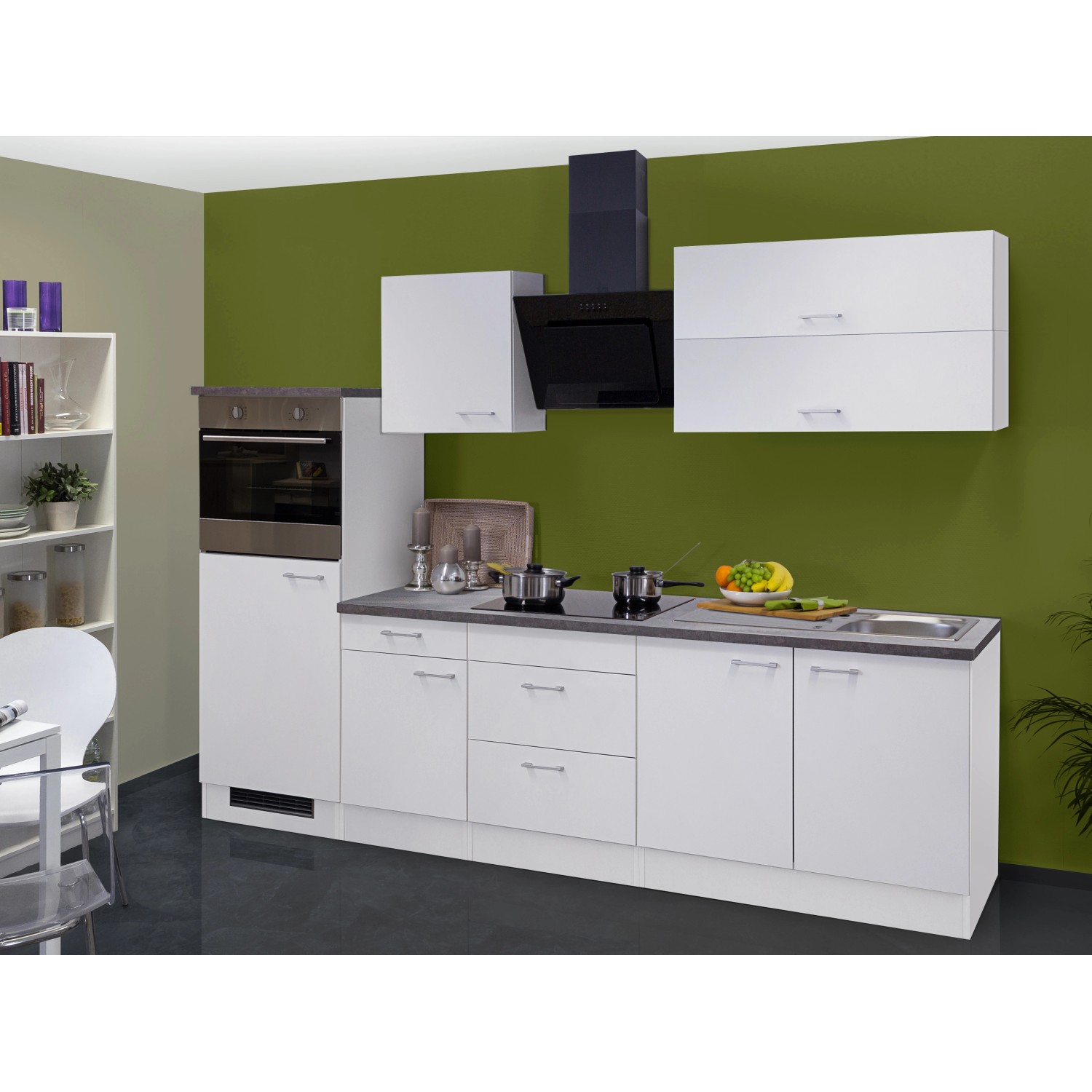 Flex-Well Kuchyně Lucca 270 cm/typ 5 - lednice/trouba/varná deska/digestoř