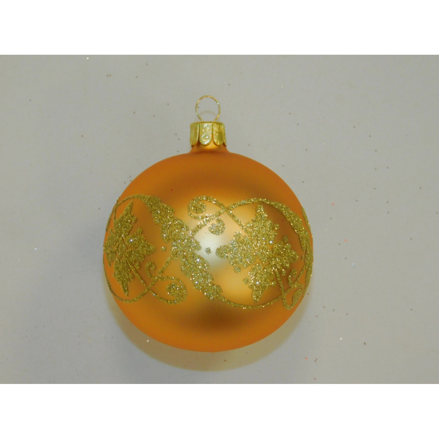 ONREX Vánoční ozdoba skleněná koule zlatá ornament pr. 7 cm