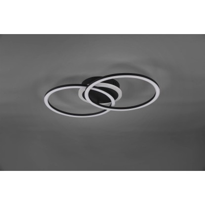 Trio Stropní LED svítidlo Venida kruhové, matné černé