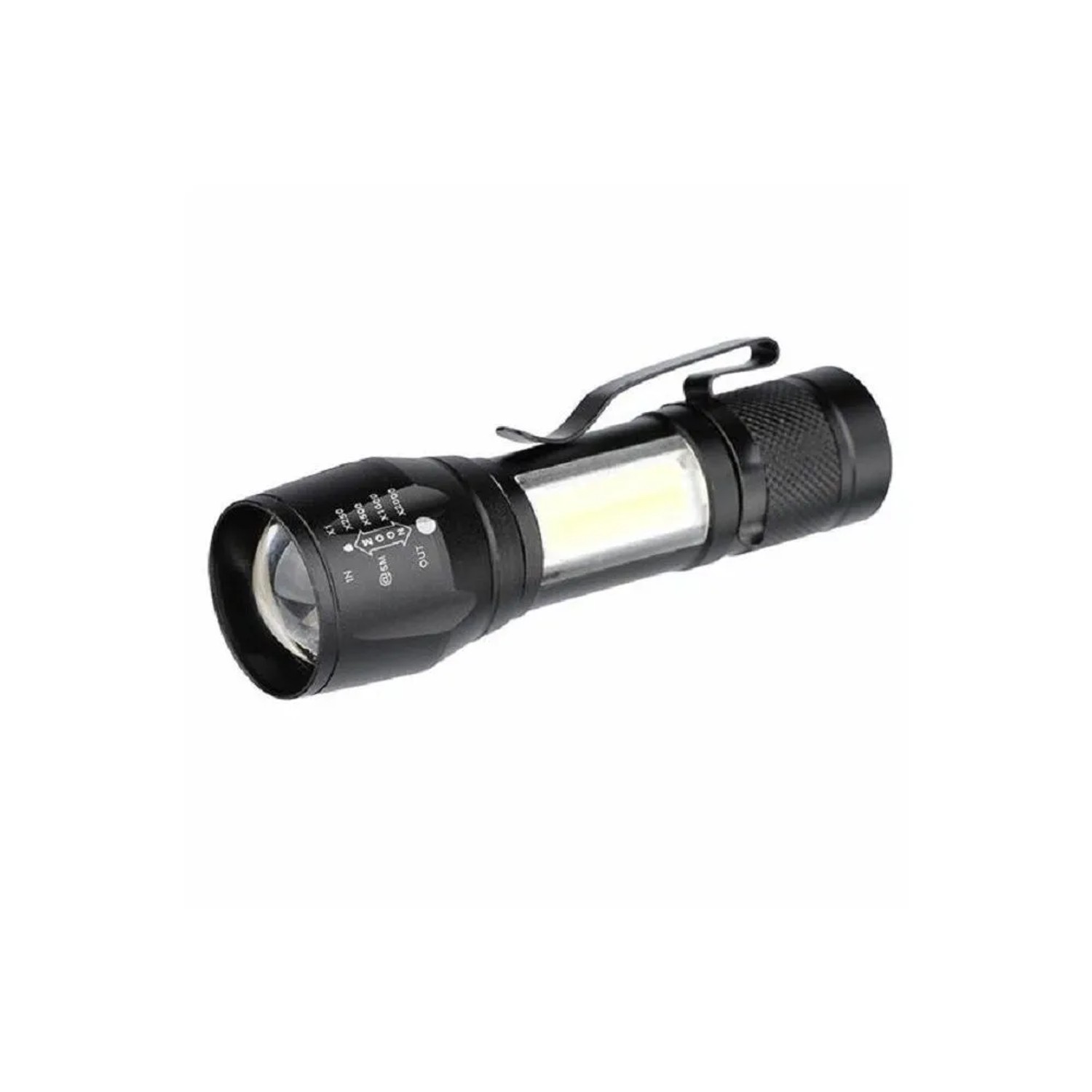 Solight LED svítilna kovová, 150 + 60 lm, COB, nabíjecí, USB-C, černá