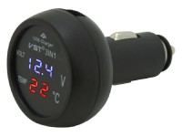 COMPASS Zástrčka MULTI - USB, voltmetr, teploměr COMPASS Zástrčka MULTI - USB, voltmetr, teploměr