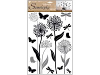 Anděl Přerov Samolepky na zeď s glitry Květiny 41 x 29 cm