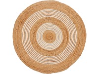 In the Mood Jutový kulatý kobereček s pruhy, pr. 90 cm In the Mood Jutový kulatý kobereček s pruhy, pr. 90 cm