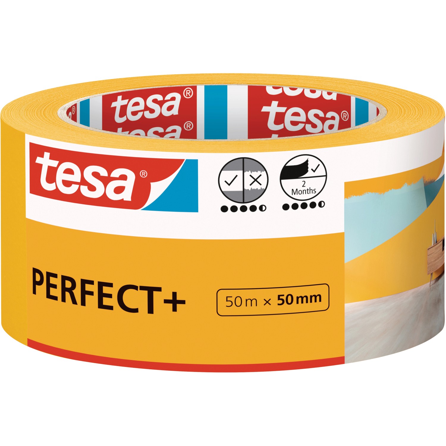 tesa Maskovací páska PERFECT+, 50 m x 50 mm