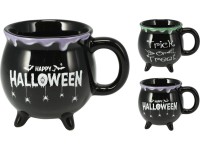 Hrnek z dolomitu s nápisem Halloween, různé druhy, 13 x 10 x 10 cm