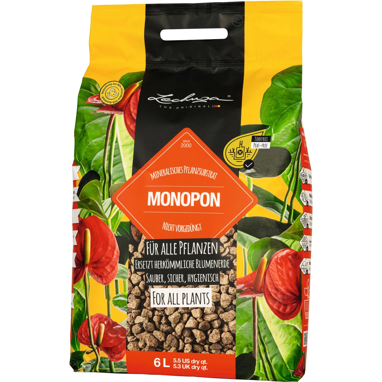 LECHUZA MONOPON Minerální substrát pro všechny rostliny 6 l