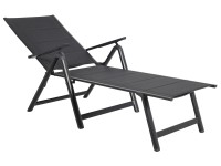 Designlink Zahradní lehátko Rachel černé 140 x 70 x 106 cm