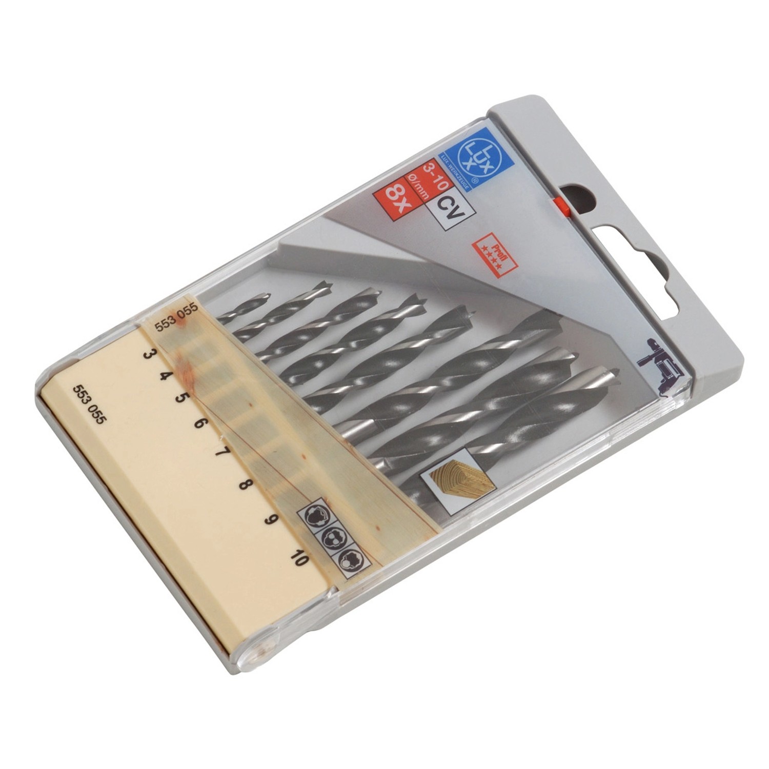 LUX Sada vrtáků do dřeva 3 mm - 10 mm 8dílná