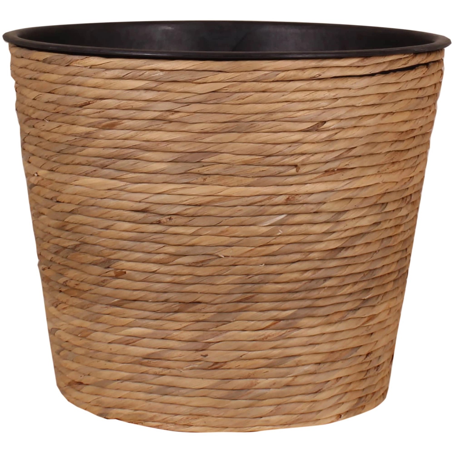 Obal na květináč z PP s vodním hyacintem, přírodní, 40 x 32 cm