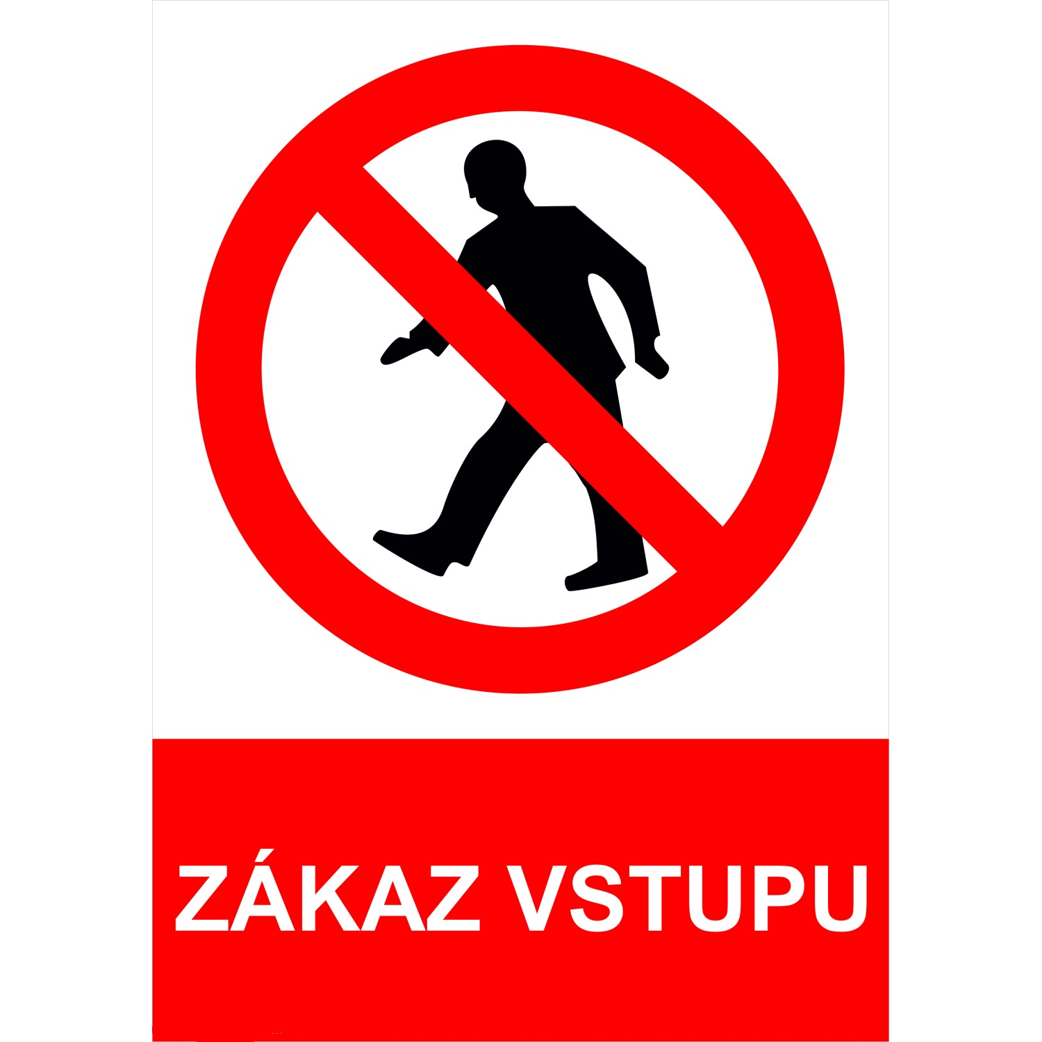 Zákaz vstupu A4, plast