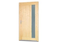 PANTO Dřevěné vedlejší vchodové dveře NET-511 přírodní smrk, 88 x 200 cm, L PANTO Dřevěné vedlejší vchodové dveře NET-511 přírodní smrk, 88 x 200 cm, L