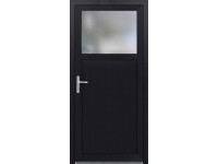 Panto Plastové vedlejší vchodové dveře K504, bílá/antracitová, 98 x 198 cm, L Panto Plastové vedlejší vchodové dveře K504, bílá/antracitová, 98 x 198 cm, L