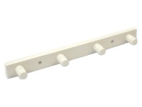 Háčková lišta plastová bílá vzdálenost otvorů 168 mm