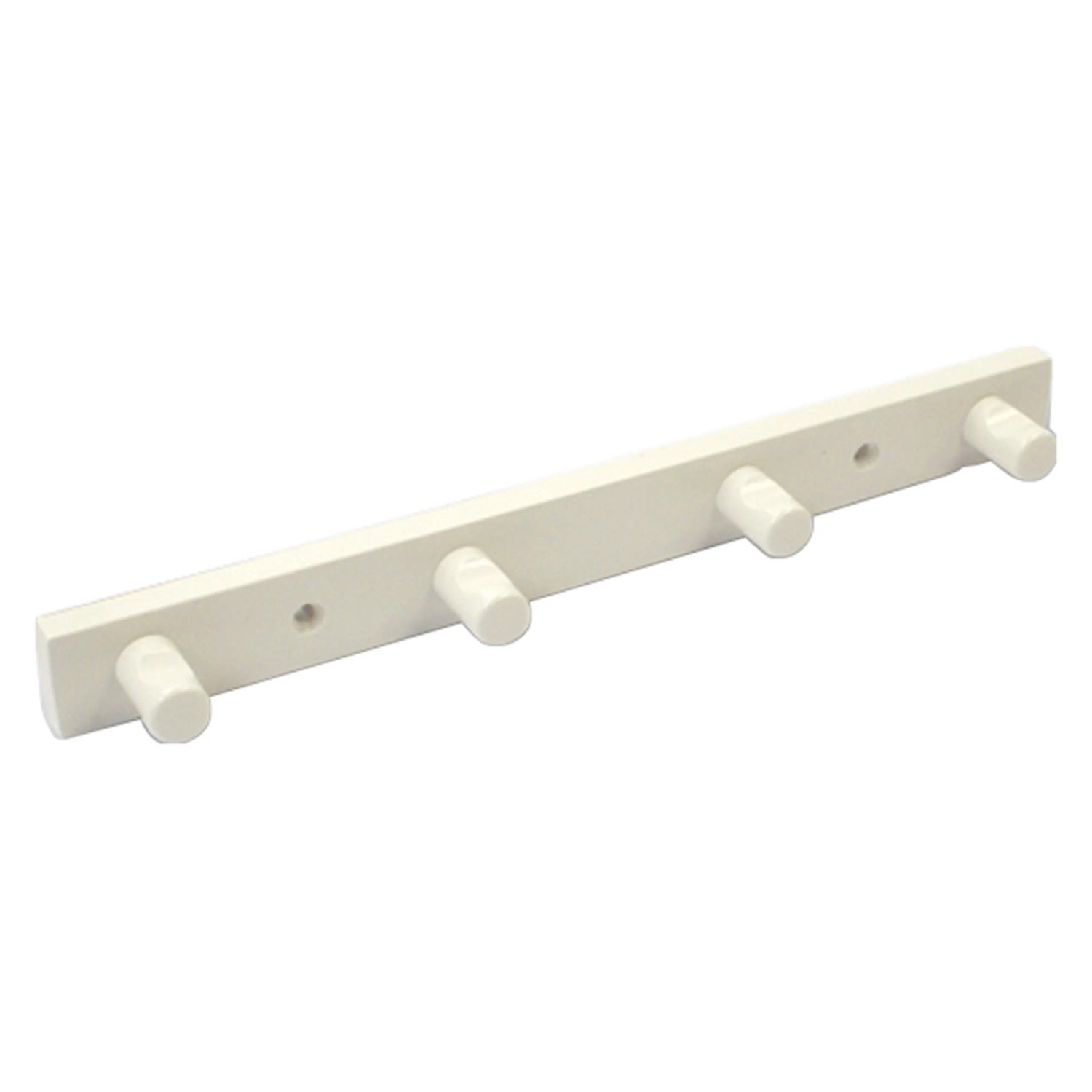 Háčková lišta plastová bílá vzdálenost otvorů 168 mm