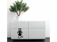 Crearreda Samolepicí dekorace, černá kočka, 1 arch, 15 x 26 cm Crearreda Samolepicí dekorace, černá kočka, 1 arch, 15 x 26 cm