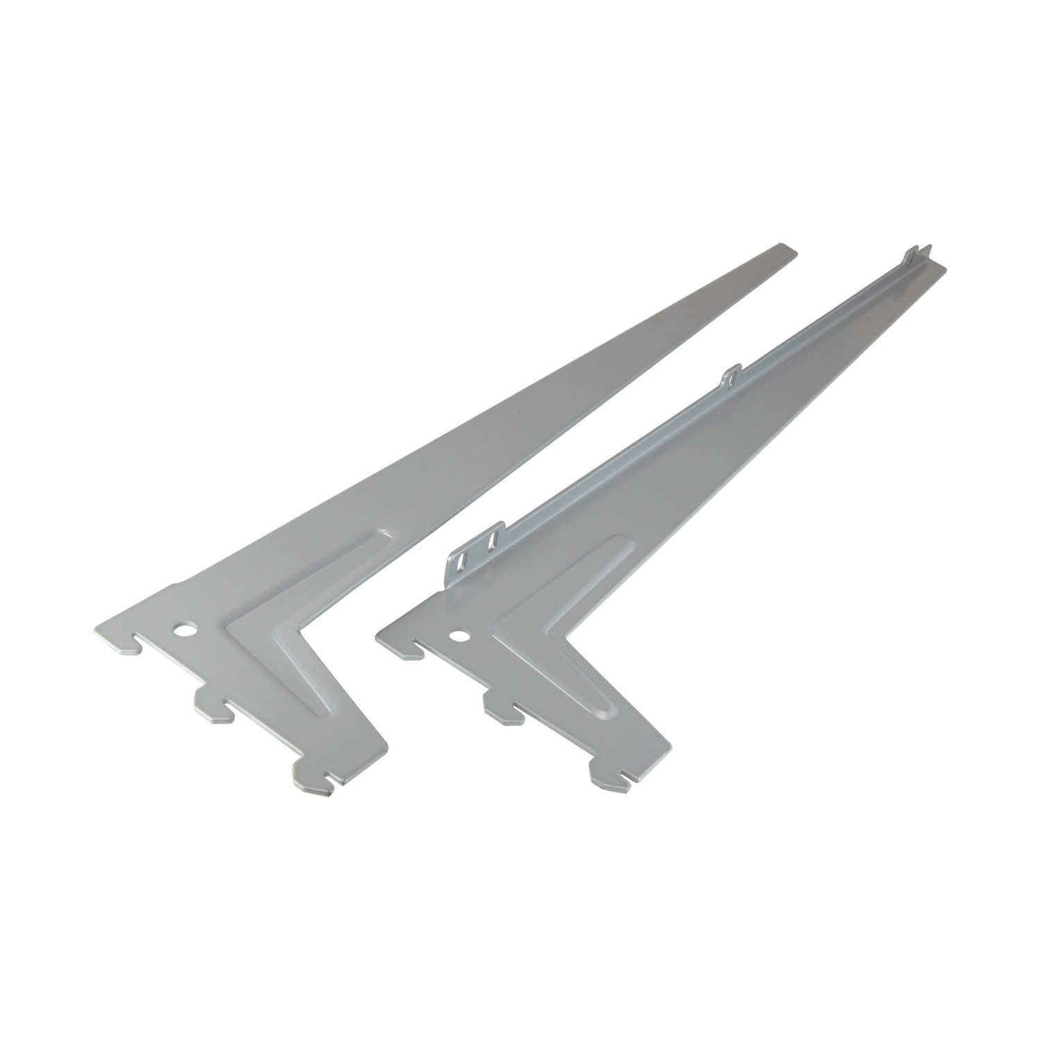 Úhlový nosník s jedním otvorem stříbrný 48 cm, 1 pár