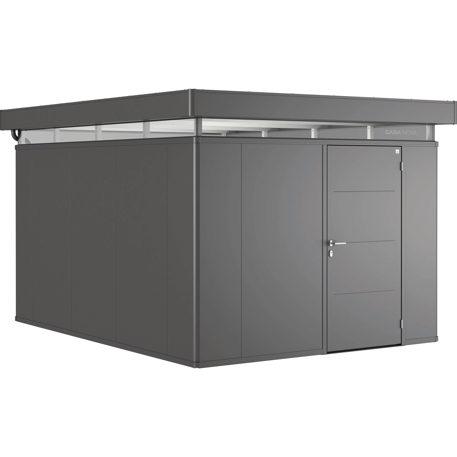 Biohort Plechový zahradní domek CasaNova 3 x 4 tmavě šedá, 430 x 330 cm, P