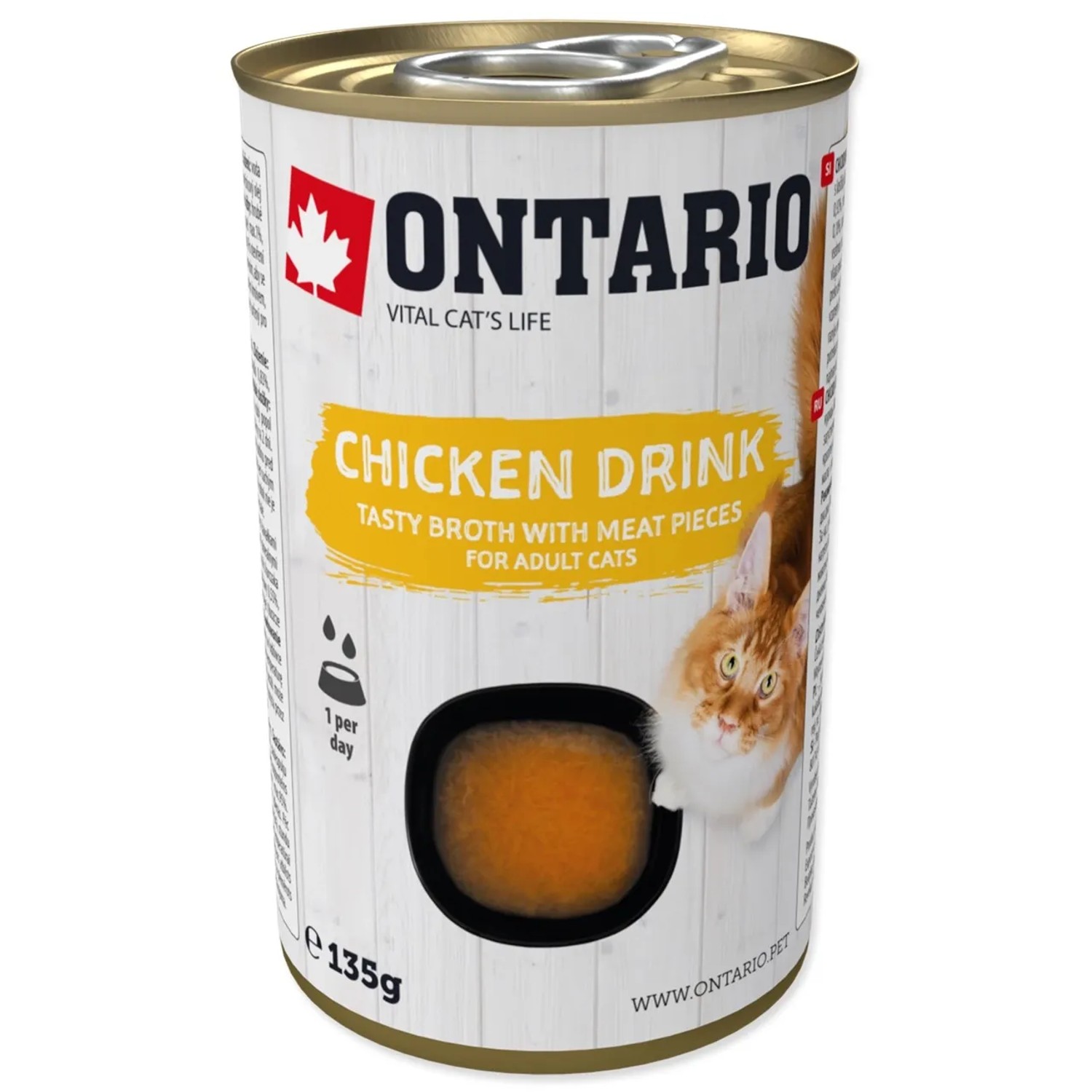 Levně ONTARIO Nápoj pro kočky Drink Adult s kuřecím masem 135 g