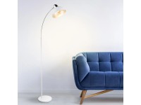 GLOBO Stojací lampa ANITA, E27, bílo-stříbrná/chrom, 50 x 23 x 155 cm GLOBO Stojací lampa ANITA, E27, bílo-stříbrná/chrom, 50 x 23 x 155 cm