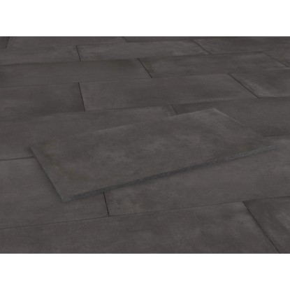Teracové desky z porcelánové kameniny Vero v cementovém vzhledu antracit, 50x100 cm.