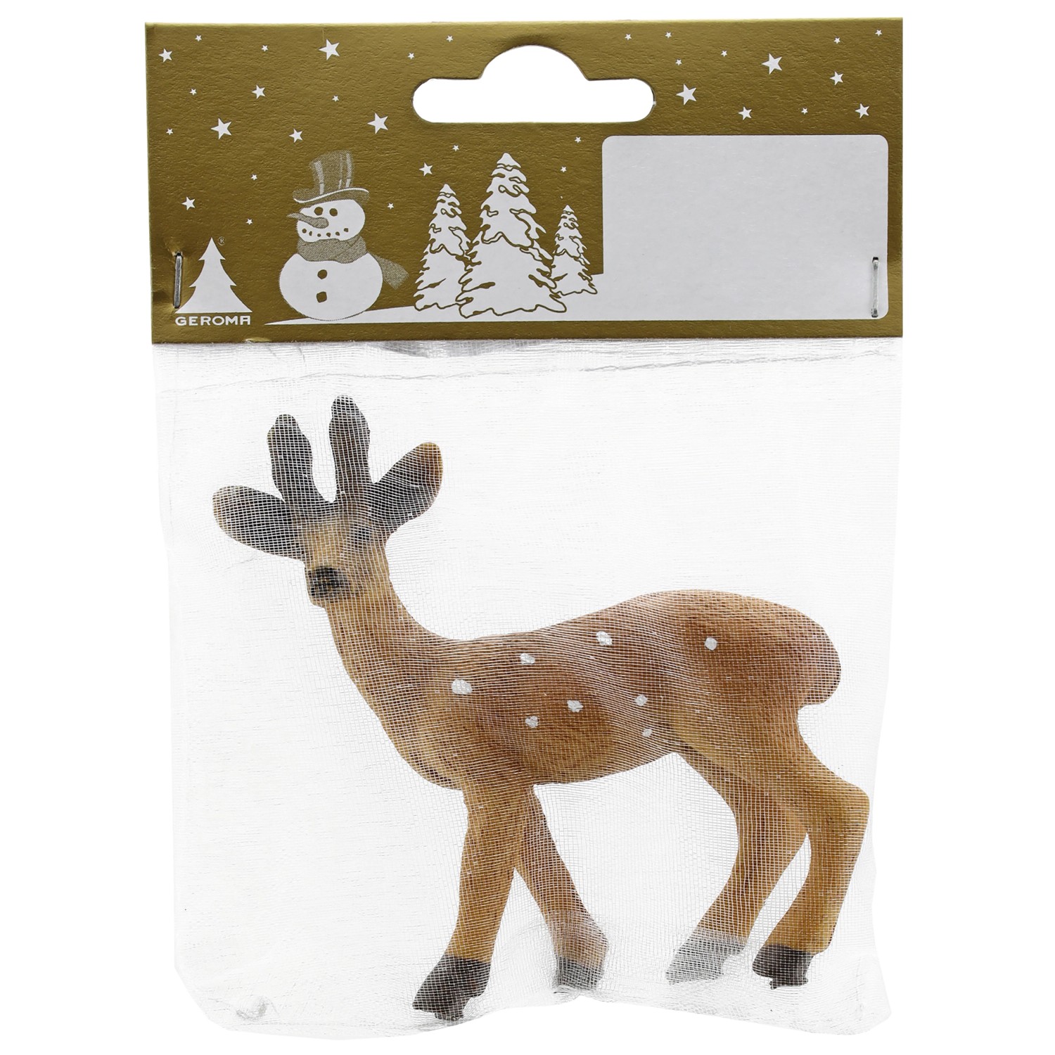 GEROMA Vánoční dekorace srnka polyresin hnědá 8 x 7,5 cm