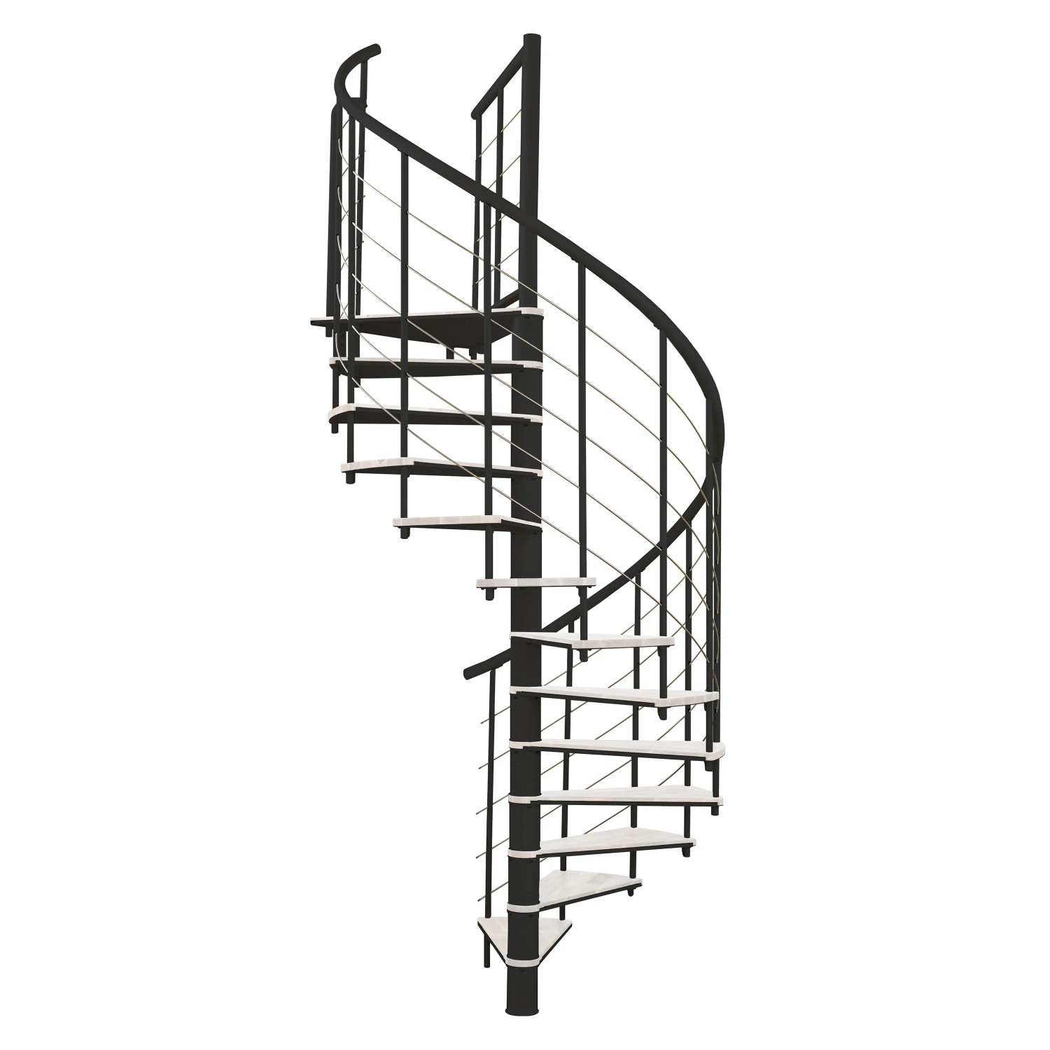 Minka STAIRS Kombinované točité schodiště Fusion bílá/černá pr. 160 cm