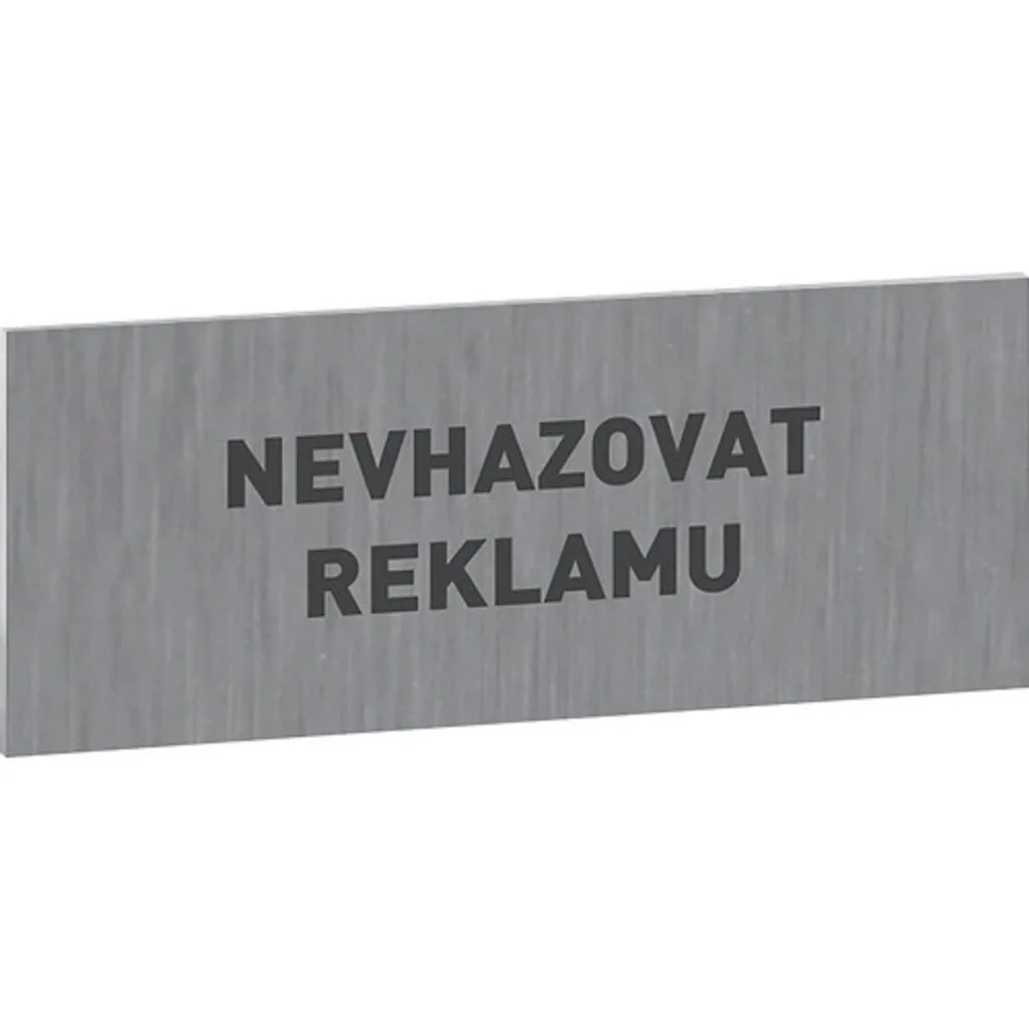 Walteco Zákazová cedulka "Nevhazovat reklamu" nerez samolepicí, 60 x 25 mm