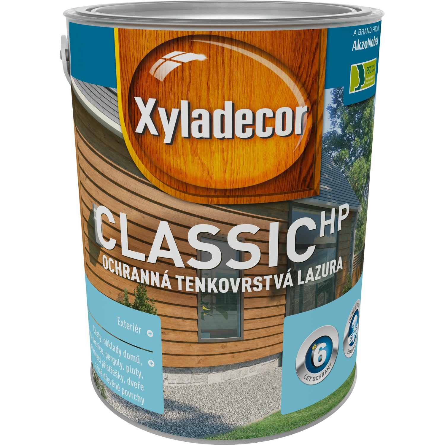 Xyladecor Ochranná tenkovrstvá lazura Classic HP kaštan 5 l