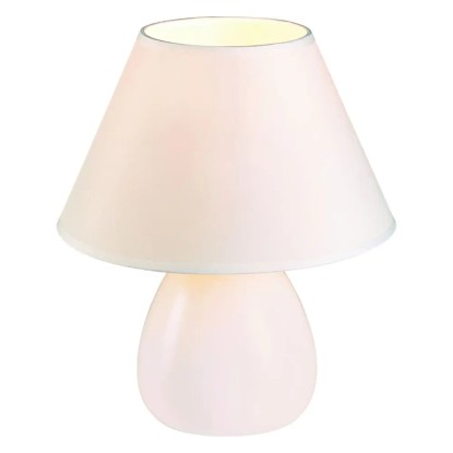 CMI Stolní lampa na noční stolek bílá 1 x E14 max. 40 W, pr. 20 x 25 cm