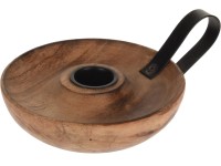 Koopman Dekorativní svícen, mangové dřevo, 14,5 x 11 x 5 cm Koopman Dekorativní svícen, mangové dřevo, 14,5 x 11 x 5 cm