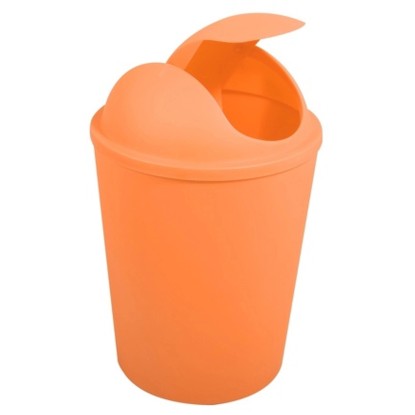 MSV Odpadkový koš s výklopným víkem Ako, oranžová, 5,5 l