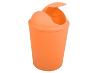 MSV Odpadkový koš s výklopným víkem Ako, oranžová, 5,5 l