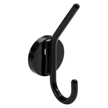 Hettich Nástěnný háček na kabáty Budget 1, černá, 56 x 150 x 70 mm