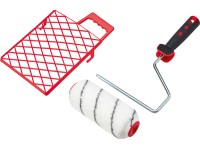 LUX-TOOLS Sada válečku na malování pro hrubé povrchy červená 5dílná LUX-TOOLS Sada válečku na malování pro hrubé povrchy červená 5dílná