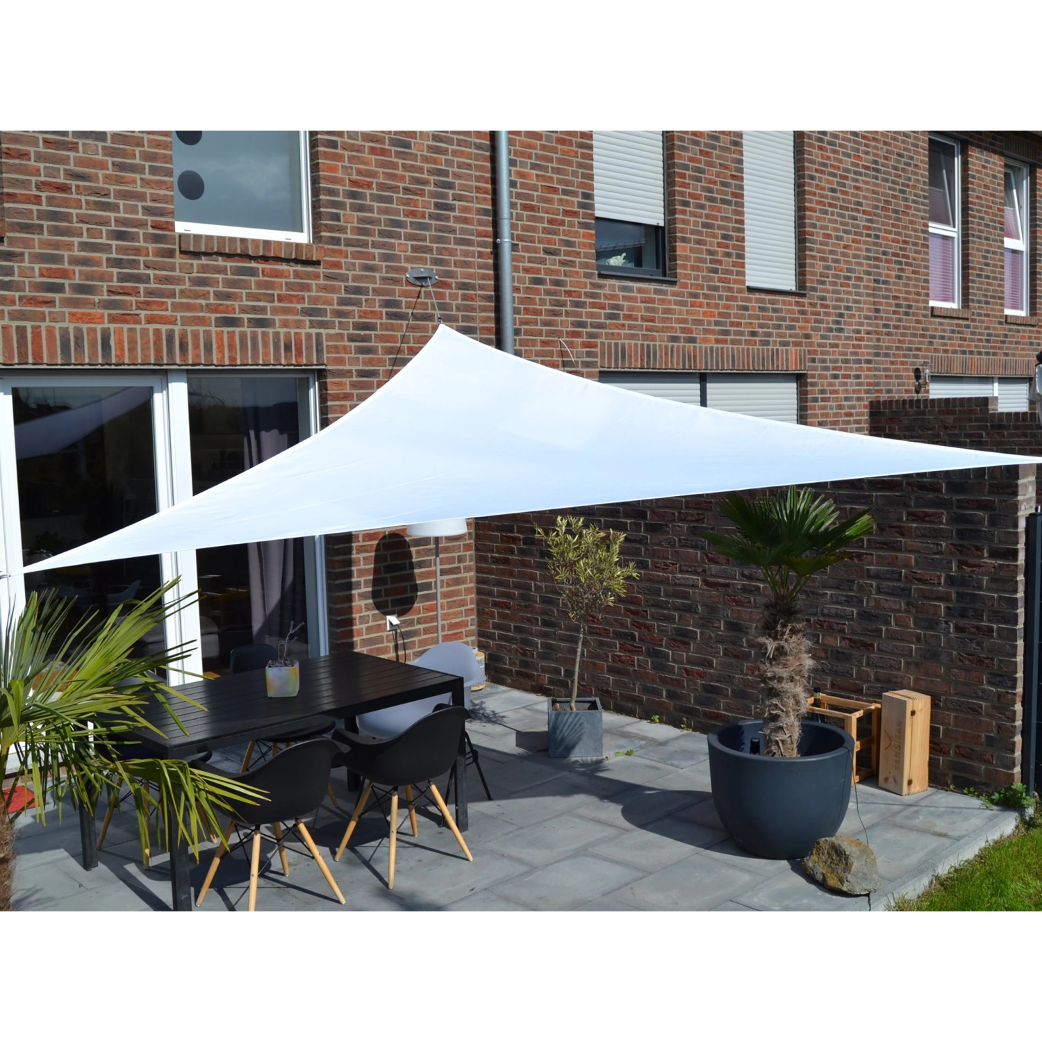 Floracord Trojúhelníková stínící plachta vodoodpudivá, stříbrošedá, 360 cm