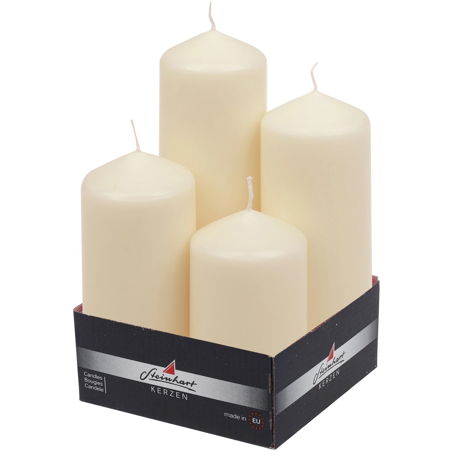 Steinhart Stupňovité adventní válcové svíčky šampaňská, pr. 5,7 cm, 4 ks