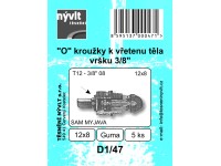 O kroužky k vřetenu těla vršku 3/8