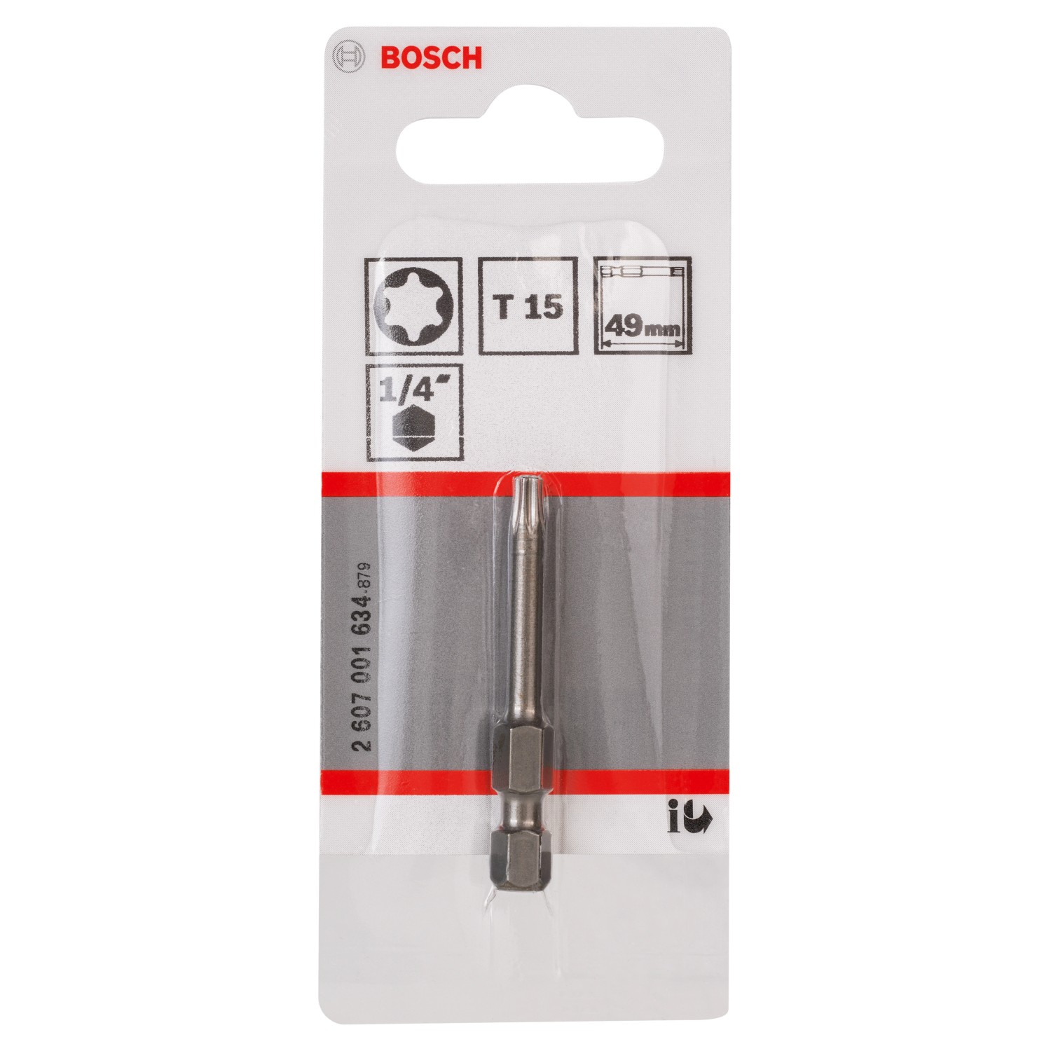 Bosch Šroubovací nástavec Extra Hard T15, 49 mm, 3 ks