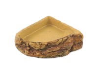REPTI PLANET Miska pro terarijní zvířata světle hnědá 14,5 x 14,5 x 4 cm