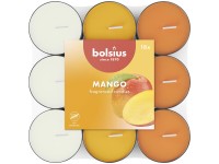 Bolsius Vonné čajové svíčky Mango, 3 barvy, 18 ks Bolsius Vonné čajové svíčky Mango, 3 barvy, 18 ks