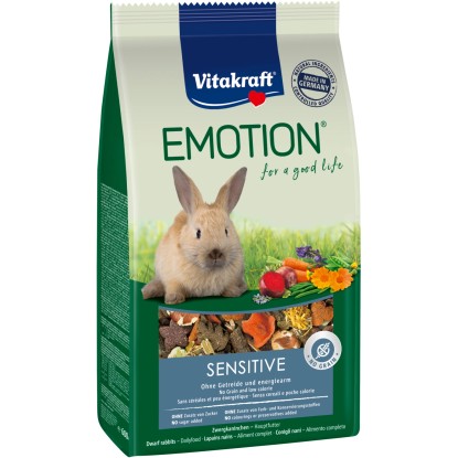 Vitakraft Krmivo pro zakrslé králíky Emotion Sensitive Adult, 600 g