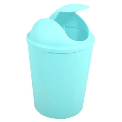 MSV Odpadkový koš s výklopným víkem Ako, pastelová zelená, 5,5 l