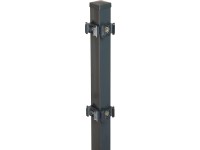 Floraworld Rohový plotový sloupek s upínacími deskami antracit 4 x 4 x 100 cm